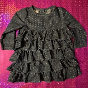 Mud Pie Blue Dress with White Polka Dots